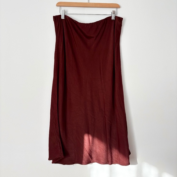 Anthropologie midi satin slip skirt - Picture 6 of 7